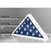 image:imageAmericanflat Large Flag Display Case for Folded 5x95 Burial Flags  Engineered Wood Display Box for Wall or Tabletop  Silhouette Collection  Barn WoodWhite