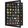 image:imageAmericanflat 14x18 Pin Display Case  Black  Polished plexiglass front felt backing secure frontopening door hanging hardware for pins medals and keepsakesBlack