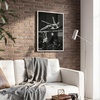 image:imageAmericanflat 18x24 Poster Frame  Slim Molding  White  Polished plexiglass front hangs vertical or horizontal sawtooth hangers included secure turntab backing18X24