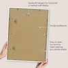image:imageAmericanflat 18x24 Poster Frame  Slim Molding  White  Polished plexiglass front hangs vertical or horizontal sawtooth hangers included secure turntab backing18X24