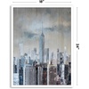 image:imageAmericanflat 18x24 Poster Frame  Slim Molding  White  Polished plexiglass front hangs vertical or horizontal sawtooth hangers included secure turntab backing18X24