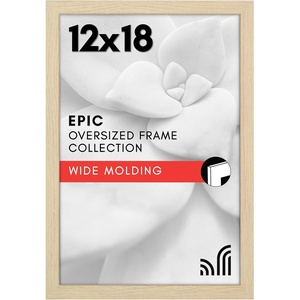 image:imageAmericanflat 20x30 Poster Frame with Polished Plexiglass  Epic Collection  Gallery Wall Frames with Engineered Wood  Wide Photo Frame for Wall Display  Natural OakNatural Oak