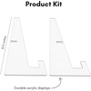 image:imageAmericanflat Acrylic Easel Stand  4 Tabletop Easel and Plate Stand  Set of 2  Lightweight Display Holders for Photos Cards Frames Books Magazines Albums  Home or Office Decor1 Pack