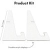 image:imageAmericanflat Acrylic Easel Stand  4 Tabletop Easel and Plate Stand  Set of 2  Lightweight Display Holders for Photos Cards Frames Books Magazines Albums  Home or Office Decor1 Pack