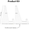 image:imageAmericanflat Acrylic Easel Stand  4 Tabletop Easel and Plate Stand  Set of 2  Lightweight Display Holders for Photos Cards Frames Books Magazines Albums  Home or Office Decor1 Pack