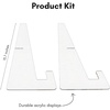image:imageAmericanflat Acrylic Easel Stand  4 Tabletop Easel and Plate Stand  Set of 2  Lightweight Display Holders for Photos Cards Frames Books Magazines Albums  Home or Office Decor1 Pack