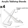 image:imageAmericanflat Acrylic Easel Stand  4 Tabletop Easel and Plate Stand  Set of 2  Lightweight Display Holders for Photos Cards Frames Books Magazines Albums  Home or Office Decor4 Pack