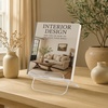 image:imageAmericanflat Acrylic Easel Stand  4 Tabletop Easel and Plate Stand  Set of 2  Lightweight Display Holders for Photos Cards Frames Books Magazines Albums  Home or Office Decor1 Pack