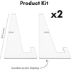 image:imageAmericanflat Acrylic Easel Stand  4 Tabletop Easel and Plate Stand  Set of 2  Lightweight Display Holders for Photos Cards Frames Books Magazines Albums  Home or Office Decor2 Pack