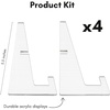 image:imageAmericanflat Acrylic Easel Stand  4 Tabletop Easel and Plate Stand  Set of 2  Lightweight Display Holders for Photos Cards Frames Books Magazines Albums  Home or Office Decor4 Pack