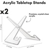 image:imageAmericanflat Acrylic Easel Stand  4 Tabletop Easel and Plate Stand  Set of 2  Lightweight Display Holders for Photos Cards Frames Books Magazines Albums  Home or Office Decor2 Pack