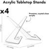 image:imageAmericanflat Acrylic Easel Stand  4 Tabletop Easel and Plate Stand  Set of 2  Lightweight Display Holders for Photos Cards Frames Books Magazines Albums  Home or Office Decor4 Pack