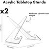 image:imageAmericanflat Acrylic Easel Stand  4 Tabletop Easel and Plate Stand  Set of 2  Lightweight Display Holders for Photos Cards Frames Books Magazines Albums  Home or Office Decor2 Pack