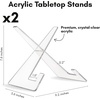 image:imageAmericanflat Acrylic Easel Stand  4 Tabletop Easel and Plate Stand  Set of 2  Lightweight Display Holders for Photos Cards Frames Books Magazines Albums  Home or Office Decor2 Pack