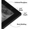 image:imageAmericanflat 12x16 Picture Frame 5Pack  Slim Molding  Black  Polished plexiglass front hangs vertical or horizontal sawtooth hangers included secure turntab backingBlack
