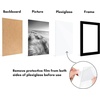 image:imageAmericanflat 12x16 Picture Frame 5Pack  Slim Molding  Black  Polished plexiglass front hangs vertical or horizontal sawtooth hangers included secure turntab backingBlack