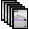 image:imageAmericanflat 12x16 Picture Frame 5Pack  Slim Molding  Black  Polished plexiglass front hangs vertical or horizontal sawtooth hangers included secure turntab backingBlack