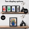 image:imageAmericanflat Family Handprint Kit with Polished Plexiglass  8x10 Frame with Five Panels for DIY Prints  Includes Washable Paint Brushes and Marker  Keepsake Frame for Wall Display  BlackFamily Handprints Kit  4 Openings