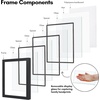 image:imageAmericanflat Family Handprint Kit with Polished Plexiglass  8x10 Frame with Five Panels for DIY Prints  Includes Washable Paint Brushes and Marker  Keepsake Frame for Wall Display  BlackFamily Handprints Kit