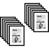 image:imageAmericanflat 12x16 Picture Frame 12Pack  Matted to 8x12  Black  Shatterresistant glass hangs vertical or horizontal hanging hardware included use with or without mat