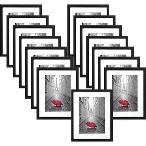 image:imageAmericanflat 9x12 Picture Frame 5Pack  Engineered Wood  Black  Shatterresistant glass hangs vertical or horizontal hanging hardware included fits photos posters and art