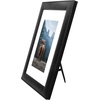 image:imageAmericanflat 8x10 Picture Frame in Black with Polished Glass and Vegan Leather  Displays 5x7 With Mat and 8x10 Without Mat  Horizontal and Vertical Formats for Wall and Tabletop