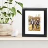 image:imageAmericanflat 8x10 Picture Frame in Black with Polished Glass and Vegan Leather  Displays 5x7 With Mat and 8x10 Without Mat  Horizontal and Vertical Formats for Wall and Tabletop