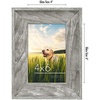 image:imageAmericanflat 8x10 Rustic Picture Frame in Driftwood Grey with Polished Glass  Horizontal and Vertical Formats for Wall and TabletopDistressed Grey