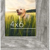 image:imageAmericanflat 8x10 Rustic Picture Frame in Driftwood Grey with Polished Glass  Horizontal and Vertical Formats for Wall and TabletopDistressed Grey