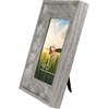 image:imageAmericanflat 8x10 Rustic Picture Frame in Driftwood Grey with Polished Glass  Horizontal and Vertical Formats for Wall and TabletopDistressed Grey