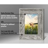 image:imageAmericanflat 8x10 Rustic Picture Frame in Driftwood Grey with Polished Glass  Horizontal and Vertical Formats for Wall and TabletopDistressed Grey