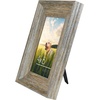 image:imageAmericanflat 8x10 Rustic Picture Frame in Driftwood Grey with Polished Glass  Horizontal and Vertical Formats for Wall and TabletopMetallic Grey