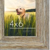image:imageAmericanflat 8x10 Rustic Picture Frame in Driftwood Grey with Polished Glass  Horizontal and Vertical Formats for Wall and TabletopMetallic Grey