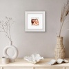 image:imageAmericanflat 8x8 Picture Frame  Matted to 4x4  Engineered Wood  White  Shatterresistant glass wall or tabletop display with included easel sawtooth hangers included use with or without mat