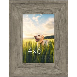 image:imageAmericanflat 8x10 Rustic Picture Frame in Driftwood Grey with Polished Glass  Horizontal and Vertical Formats for Wall and TabletopDriftwood