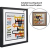 image:imageAmericanflat 15x15 Record Album Frame with ShatterResistant Glass  Use as 125x125 Album Cover Frame with Mat  Brooklyn Portrait Collection  Engineered Wood Square Frames for Wall  BlackBlack