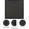 image:imageAmericanflat 15x15 Record Album Frame with ShatterResistant Glass  Use as 125x125 Album Cover Frame with Mat  Brooklyn Portrait Collection  Engineered Wood Square Frames for Wall  BlackBlack