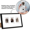 image:imageAmericanflat 7x12 Picture Frame with 3 Openings for 2x3 InstantPrint Photos  Black Mini Picture Frames for Tabletop and Wall Display with ShatterResistant Glass