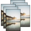 image:imageAmericanflat 4x6 Picture Frame 6Pack  Black  Frontloading design Shatterresistant glass fits photos posters and art