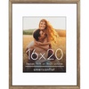 image:imageAmericanflat Vintage Frames  16x20 Picture Frame with Beaded Accents and Polished Plexiglass  Use as 11x14 Frame or Display 16x20 Photos Without Mat  Heirloom Collection  Wall Display  Gold