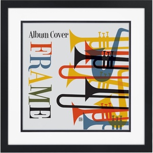 image:imageAmericanflat 15x15 Record Album Frame with ShatterResistant Glass  Use as 125x125 Album Cover Frame with Mat  Brooklyn Portrait Collection  Engineered Wood Square Frames for Wall  BlackBlack
