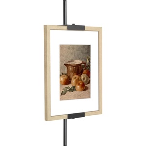 image:imageAmericanflat 18 Picture Frame Stand  Wall Mounted Frame Stand  Artwork and Photo Easel with Adaptive Clamps for Different Frame Profiles  Ideal for 12x18 Frame  BlackBlack