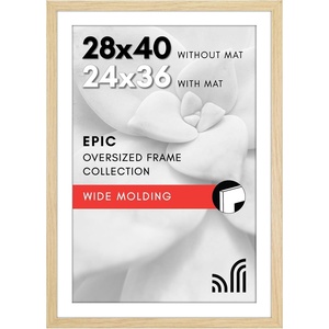 image:imageAmericanflat 28x40 Poster Frame  Matted to 24x36  Natural Oak  Engineered Wood construction Polished plexiglass front hangs vertical or horizontal sawtooth hangers includedNatural Oak