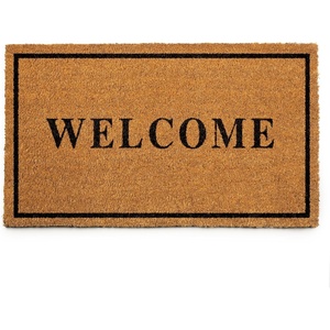 image:imageCoco Coir Door Mat with Heavy Duty Backing Welcome Doormat 175x30 Size Easy to Clean Entry Mat Beautiful Color and Sizing for Outdoor and Indoor uses Home DcorWelcome