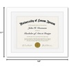 image:imageAmericanflat Diploma Frame with ShatterResistant GlassUse as 85x11 Frame withMat or Display Documents Without MatCertificate Frames with Engineered Wood for Wall DisplayWhite 11X14 Pack of 12Blanco